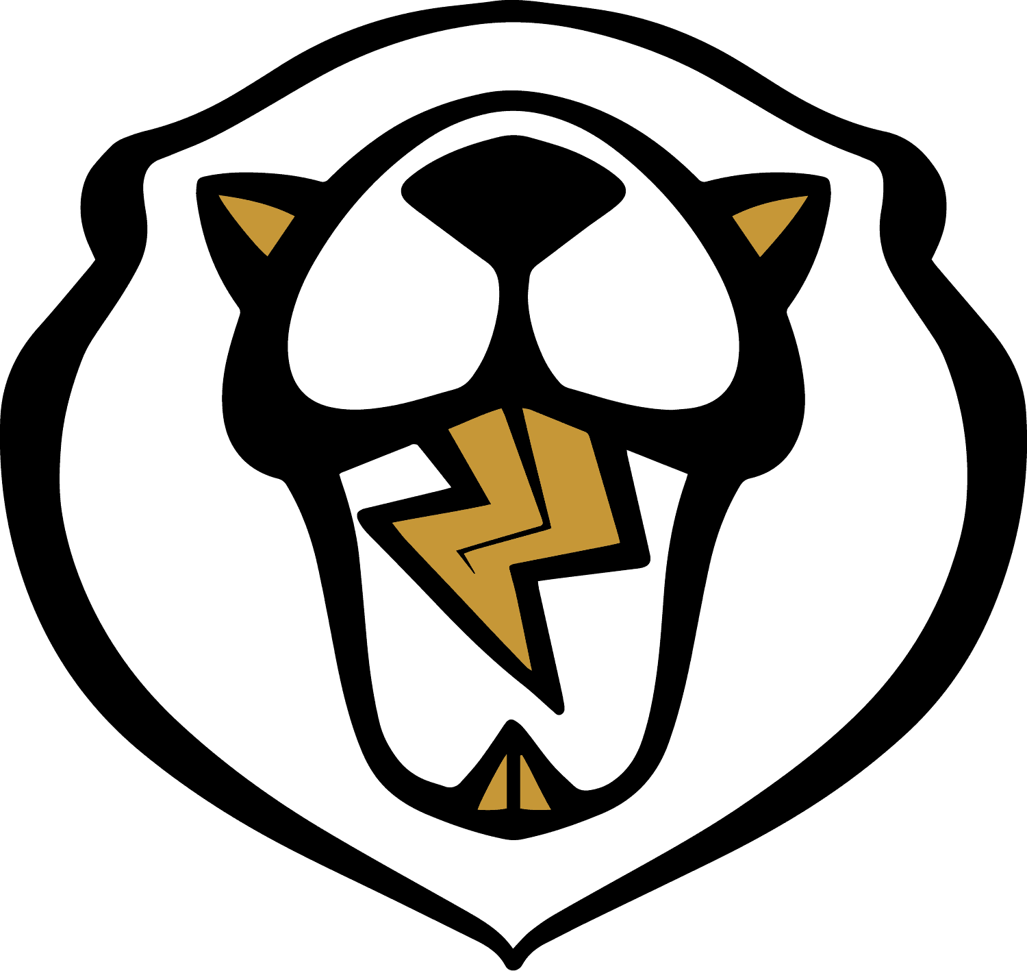 Black and gold marmot logo